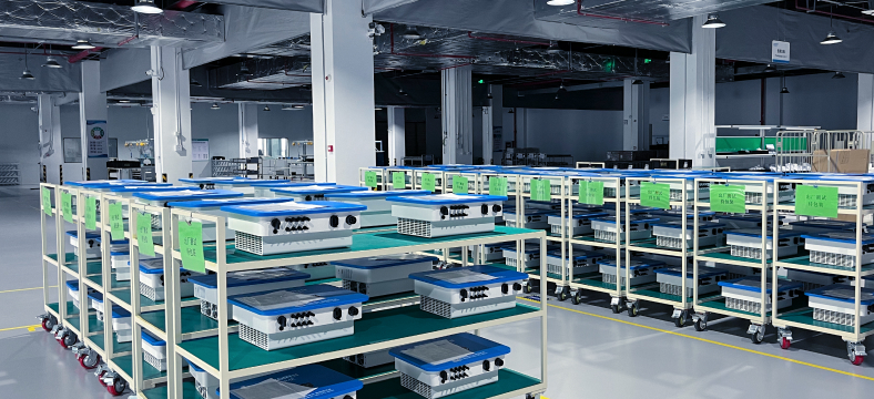 Solavita inverter products neatly arranged in warehouse for quality inspection and dispatch